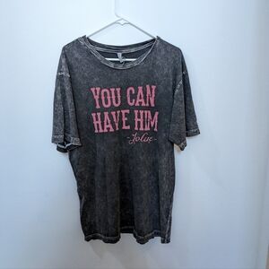 Protrend "You Can Have Him" Jolene, Short Sleeve Shirt, Womens Medium Oversized